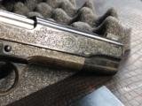 Standard Manufacturing Company .45 ACP - UNFIRED NEW - 5” Stainless Steel Barrel - Case Colored #1 - Rosewood Double Diamond Grips - 4 of 25
