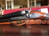 W.W. Greener - 12ga Hammer Gun - 3” 1 1/2 Proofed - 30” Sleeved - 1 1/2 X 2 1/2 X 15 1/4 - L: Full R: 3/4 - 7 lbs 8 ozs - ca. 1882 - #22950 - 1/4 cast - 22 of 25