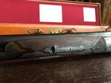W.W. Greener - 12ga Hammer Gun - 3” 1 1/2 Proofed - 30” Sleeved - 1 1/2 X 2 1/2 X 15 1/4 - L: Full R: 3/4 - 7 lbs 8 ozs - ca. 1882 - #22950 - 1/4 cast - 19 of 25