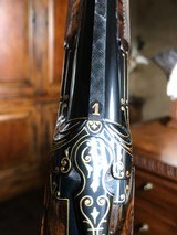 Browning Superposed Superlight Sideplate 28/410 - Engraved and Signed by R. Capece & Diet (Belgian Engravers) - 28” Barrels - 3 Piece Forends - 9 of 23