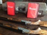 Perazzi SCO “C” - 20ga - (“Xtras” Special Order Guns) - Numbered #1 and #2 - 32” Barrels - 15” x 1 1/2” x 2” - M. Gridini Engraver - .038/.027 - 12 of 25