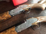 Perazzi SCO “C” - 20ga - (“Xtras” Special Order Guns) - Numbered #1 and #2 - 32” Barrels - 15” x 1 1/2” x 2” - M. Gridini Engraver - .038/.027 - 2 of 25