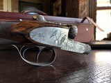 Auguste Francotte Best PAIR - 12ga - Hand Detachable Sidelock - 27” - Chokes IC/IM - LNIC - Leather Maker’s Case & Cover - MAGNIFICENTLY Engraved!! - 9 of 25