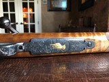 Winchester Model 70 - Pre 1964 - .270 Win. - Stunningly Engraved by A. Griebel - Gorgeous Wood with Ebony Tip - Open Sights - Magnificent Rifle - 3 of 24