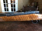 Winchester Model 70 - Pre 1964 - .270 Win. - Stunningly Engraved by A. Griebel - Gorgeous Wood with Ebony Tip - Open Sights - Magnificent Rifle - 24 of 24