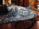 Merkel 280SL - 28ga - 28” - M/F - Custom Leather Pad - Finest Engraver and Engraving of Setters and Bobwhite Quail - Beautlful! - 1 of 25