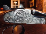 Merkel 280SL - 28ga - 28” - M/F - Custom Leather Pad - Finest Engraver and Engraving of Setters and Bobwhite Quail - Beautlful! - 2 of 25