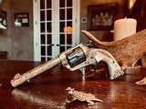 Colt SAA 1st Generation Bisley Cole Agee Style Cattlebrand engraved - .38 Special - Colt Letter - 5 1/2” - Staghorn Grips - Y.O.Ranch Schreiner! - 4 of 25