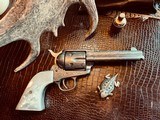 Colt Model 1873 SAA - 45 LC - Cole Agee Style "Cattle Brand" Engraved - Silver Plated - Mother of Pearl Stocks/Grips - 3 of 25