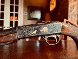 Browning “FN” SA-22 - .22LR - Angelo Bee Custom High Grade - Turkish Walnut - Gold Animals - Outstanding Engraved Background and Predator Scene - 1 of 22