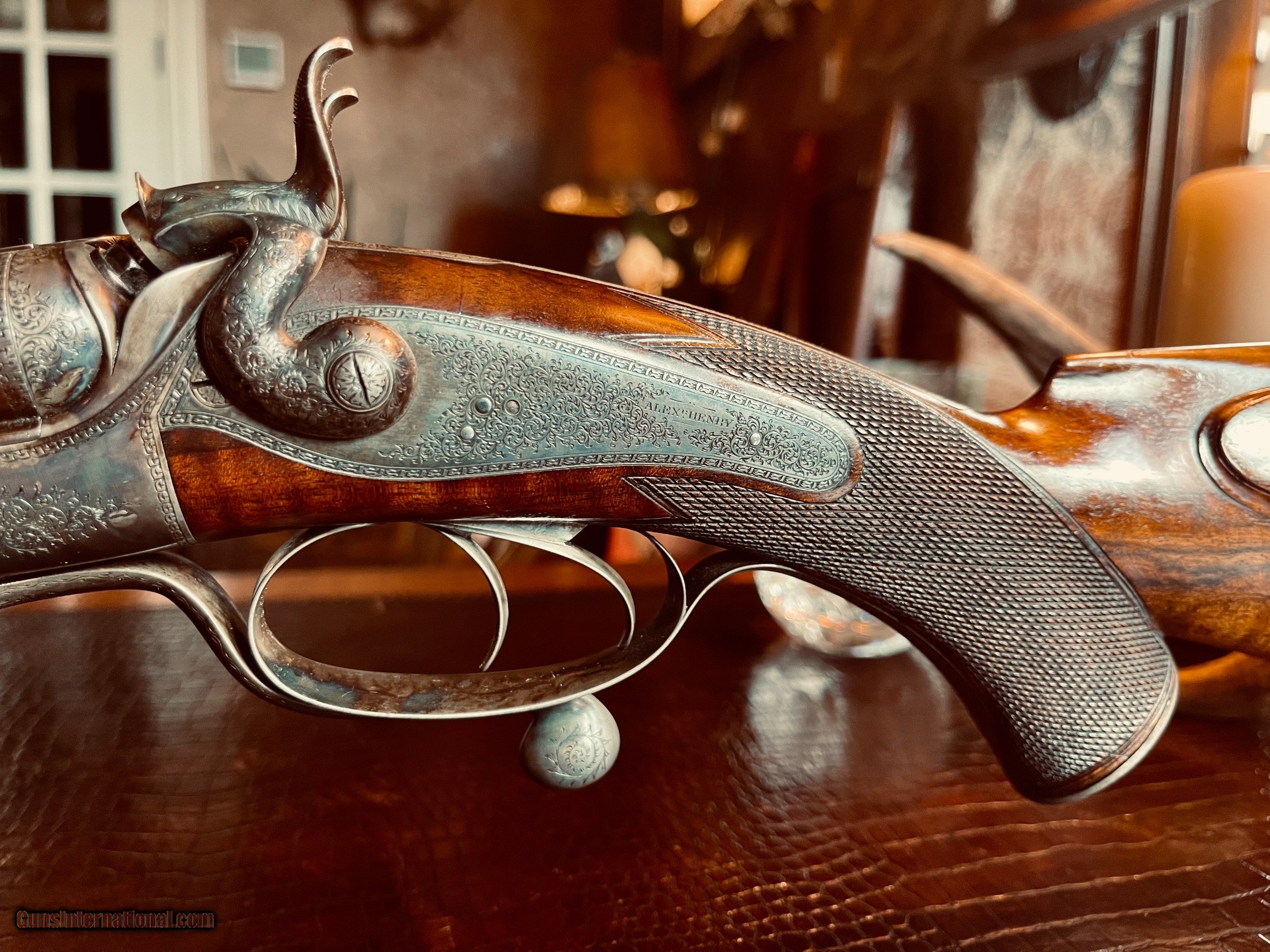 Alexander Henry Double Rifle Express Deluxe Hammer Gun .450 Calibre