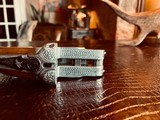 Beretta SXS - 28ga - Model 410e BLE Scalloped Baby Frame Hand Engraved Monobloc - 26” - IC/M - Pistol Grip - High Condition - Single Trigger - 19 of 25