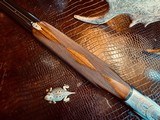 Beretta SXS - 28ga - Model 410e BLE Scalloped Baby Frame Hand Engraved Monobloc - 26” - IC/M - Pistol Grip - High Condition - Single Trigger - 14 of 25