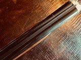 Beretta SXS - 28ga - Model 410e BLE Scalloped Baby Frame Hand Engraved Monobloc - 26” - IC/M - Pistol Grip - High Condition - Single Trigger - 23 of 25