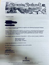 Browning Superlight Superposed P3U - 12ga - Presentation Grade - AS NEW - J. Baerten Engraved - ca. 1978 - Browning Letter - Gorgeous Shotgun - 2 of 22