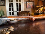 CSMC RBL Reserve 410ga - Baby Frame - AS NEW - Maker’s Case - Rose & Scroll - 28” - 3” Shells - Fine Feathercrotch Black Walnut - 20 of 21