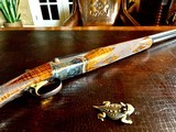 CSMC RBL Reserve 410ga - Baby Frame - AS NEW - Maker’s Case - Rose & Scroll - 28” - 3” Shells - Fine Feathercrotch Black Walnut - 19 of 21