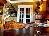 CSMC RBL Reserve 410ga - Baby Frame - AS NEW - Maker’s Case - Rose & Scroll - 28” - 3” Shells - Fine Feathercrotch Black Walnut - 9 of 21