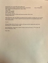 Marlin Model 1897 Lever Action Rifle Serial Number 156565 Scroll and Panel-Scene Engraved by Conrad F. Ulrich Modified Style No. 1 Engraving - 10 of 24