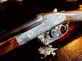 Watson Bros. BEST SLE 28ga - 27” - IC/M - DT - Checkered Butt - Splinter - K.L. Smith Engraved in Magnificent English Custom Scroll - 3 of 25