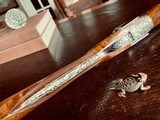 J. Purdey & Sons 12ga - Ken Hunt Engraved Signed Both Sides “Extra Deep-Relief” - 27” 27” Two Barrel - Maker’s Fine Motor Case - 16 of 25