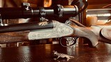 Franz Sodia Ferlach .375 H&H CUSTOM Dangerous Game Safari Rifle - Heavy Gold Inlays - Double Trigger - Swarovski Optik 1.25-4X - Beautiful Rifle