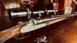 Franz Sodia Ferlach .375 H&H CUSTOM Dangerous Game Safari Rifle - Heavy Gold Inlays - Double Trigger - Swarovski Optik 1.25-4X - Beautiful Rifle - 6 of 23