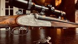 Franz Sodia Ferlach .375 H&H CUSTOM Dangerous Game Safari Rifle - Heavy Gold Inlays - Double Trigger - Swarovski Optik 1.25-4X - Beautiful Rifle - 3 of 23