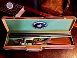 Parker Reproduction by Winchester DHE 28ga - 28” - M/F - ST - PG - 99% - Maker’s Case and Accessories - Beautiful Tiger Stripe Walnut - 1 of 21