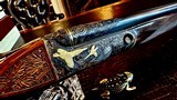 Parker Reproduction 28ga Engraved by W. Kolouch - 99% - IC/M - Maker’s Leather Case & Cover - 26” - Horn Heel & Toe - 2 of 24