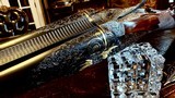 Parker Reproduction 28ga Engraved by W. Kolouch - 99% - IC/M - Maker’s Leather Case & Cover - 26” - Horn Heel & Toe - 18 of 24