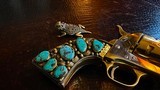 Colt Single Action Army .45 Second Generation - Turquoise Custom Inlays - Incredible Artistry - Gold Embellishments - WOW - 6 of 22