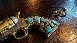 Colt Single Action Army .45 Second Generation - Turquoise Custom Inlays - Incredible Artistry - Gold Embellishments - WOW - 17 of 22