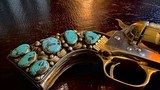 Colt Single Action Army .45 Second Generation - Turquoise Custom Inlays - Incredible Artistry - Gold Embellishments - WOW - 10 of 22