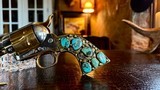 Colt Single Action Army .45 Second Generation - Turquoise Custom Inlays - Incredible Artistry - Gold Embellishments - WOW - 18 of 22