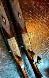 E.J. Churchill Pair SLE Premiere Custom 16ga 29” IC IC REMARKABLE aesthetics Engraving by Cusack ca. 2008 POW Grip Single Trigger - Cased - 12 of 22