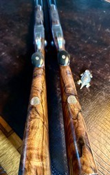 E.J. Churchill Pair SLE Premiere Custom 16ga 29” IC IC REMARKABLE aesthetics Engraving by Cusack ca. 2008 POW Grip Single Trigger - Cased - 11 of 22