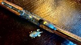 Browning Superlight Presentation P4W 410ga - Blue & Gold - JM Debrus Engraved - M/F - 26.5” - Oil Finish - Checkered Butt - 13 of 20