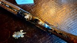 BROWNING CAPECE MASTERPIECE 410 - 28” - IC/M - THREE PIECE FOREND - CHECKERED BUTT - 15 TRI-GOLD DOGS AND UPLAND BIRDS MEARN’S QUAIL TRIGGERGUARD - 10 of 22