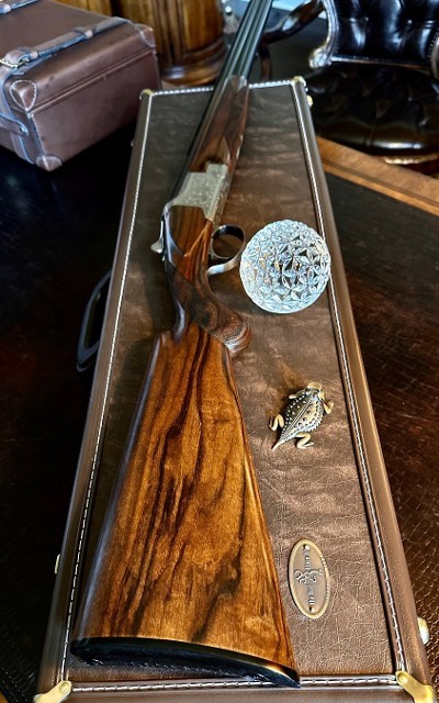 BROWNING SUPERPOSED CUSTOM SHOP PIGEON 20GA - M/F - RKLT - 26.5” - 3” SHELLS - NEW UNFIRED - G. LIEBEN ENGRAVED - MAKER’S CASE