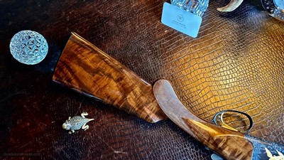 BROWNING GRADE VI 16GA 28” 99% INVECTOR NIB ALL ACCESSORIES MATCHING BOX LABEL ca. 2003 SUPERB BLACK FEATHERCROTCH WALNUT - Image 12 of 24