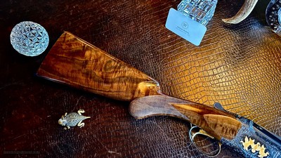 BROWNING GRADE VI 16GA 28” 99% INVECTOR NIB ALL ACCESSORIES MATCHING BOX LABEL ca. 2003 SUPERB BLACK FEATHERCROTCH WALNUT - Image 6 of 24