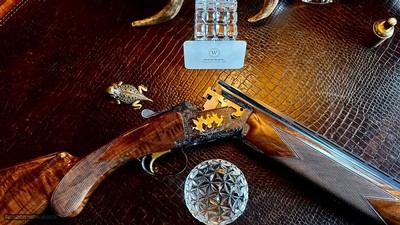 BROWNING GRADE VI 16GA 28” 99% INVECTOR NIB ALL ACCESSORIES MATCHING BOX LABEL ca. 2003 SUPERB BLACK FEATHERCROTCH WALNUT - Image 8 of 24