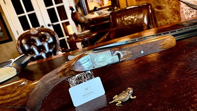 BROWNING SUPERPOSED POINTER GRADE 410GA - 26 3/8” - M / F - VANDERMISSEN G. ENGRAVED - 99% COLLECTOR CONDITION - RAREST SUPERPOSED - Image 16 of 25