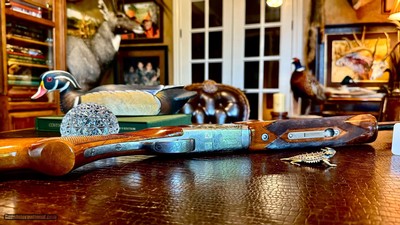 BROWNING GRADE II TYPE II 410GA - FKLT - IC / M - HAND ENGRAVED - NICKEL FINISH - GORGEOUS EUROPEAN WALNUT - TIGHT LIKE NEW - HIGH CONDITION - Image 22 of 25