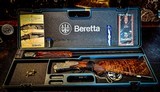 BERETTA 687 EL 28GA - 28” - PRE GOLD ERA 99% AS NEW - CASE AND ACCESSORIES - WOOD BUTTPLATE - SIDEPLATED - HAND ENGRAVED - GORGEOUS FIDDLEBACK WALNUT - 1 of 16
