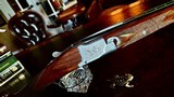BROWNING BELGIUM SUPERPOSED PIGEON 28GA - 28” - RKLT - INCREDIBLE BLACK FEATHERCROTCH WALNUT - MIDDLE AND END IVORY BEADS - 4 of 17