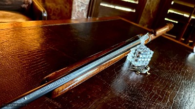 BROWNING BELGIUM SUPERPOSED PIGEON 28GA - 28” - RKLT - INCREDIBLE BLACK FEATHERCROTCH WALNUT - MIDDLE AND END IVORY BEADS - Image 12 of 16
