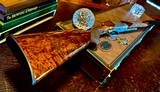 BROWNING BELGIUM SUPERPOSED PIGEON 28GA - 28” - RKLT - INCREDIBLE BLACK FEATHERCROTCH WALNUT - MIDDLE AND END IVORY BEADS - 17 of 17