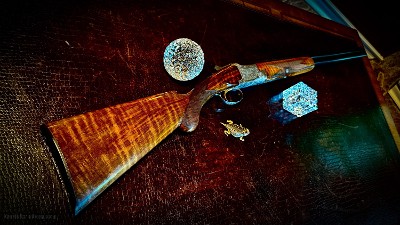 BROWNING SUPERPOSED RKLT GRADE II EARLY PIGEON 20GA - F. FUNKEN DOUBLE SIGNED - 26.5” - M / F - ca. 1958 - DELUXE COLLECTOR GUN - Image 4 of 16